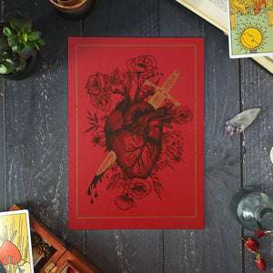 Bleeding Heart - Limited Edition Risograph Print - Print is Dead
