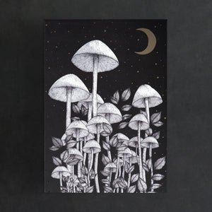 Star Mushrooms - Foil Art Print