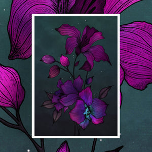 Purple Orchids - Giclée Art Print
