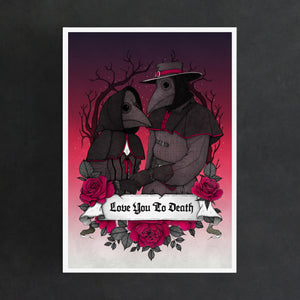 Love You To Death - Giclée Art Print (Pink)