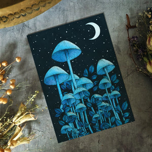 Star Mushrooms - Postcard Mini Print