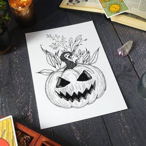 Summerween Pumpkin - Digital Art Print