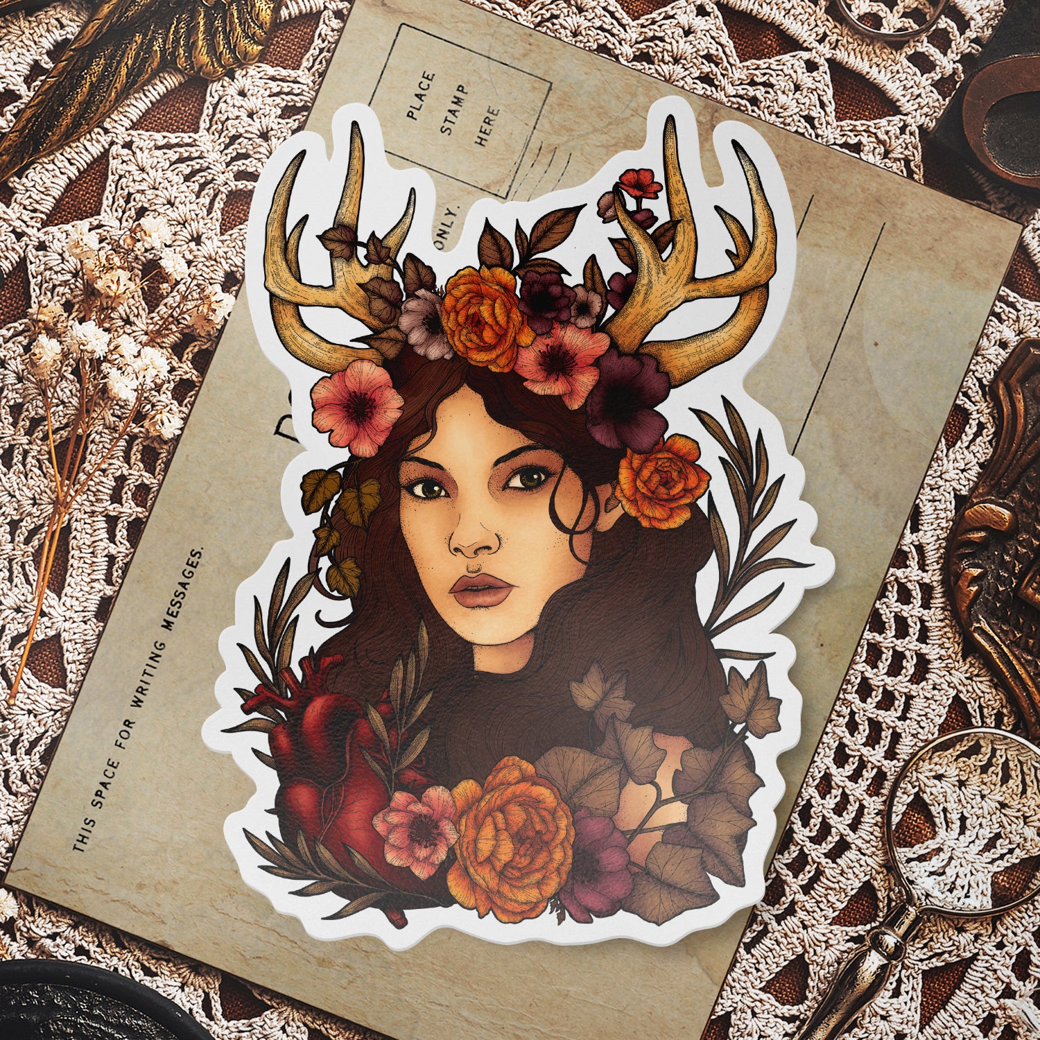 Antler Queen - Vinyl Sticker