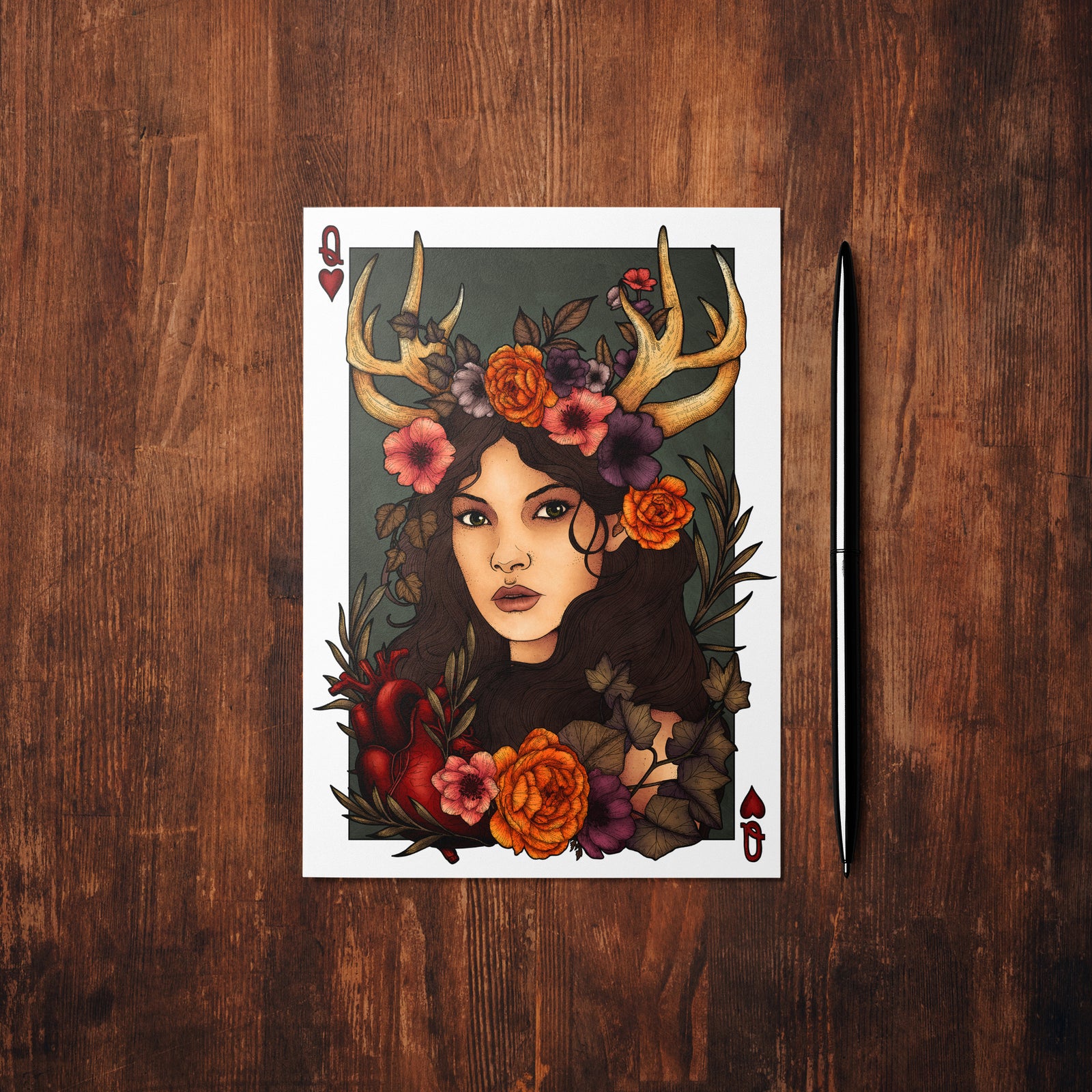 Antler Queen - Mohawk Fine Art Postcard