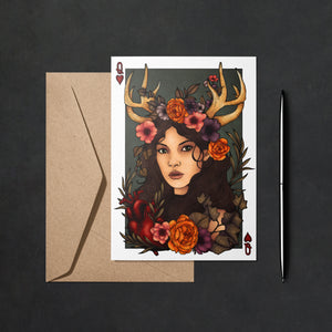 Antler Queen - Greeting Card