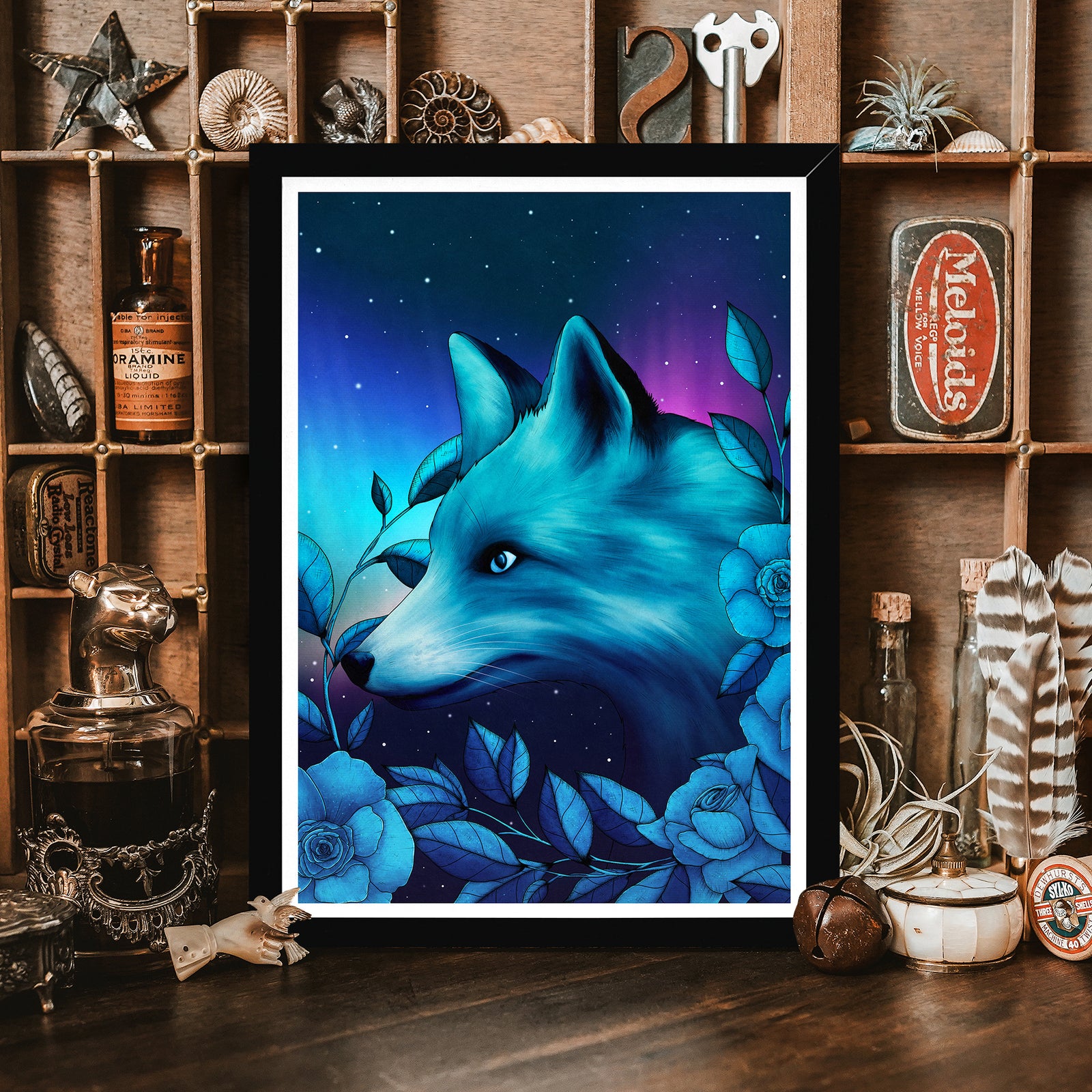 Aurora Fox - Framed Giclée Art Print