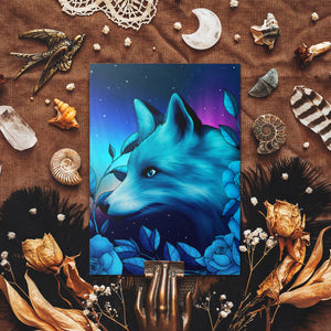 Aurora Fox - Glossy Fine Art Postcard
