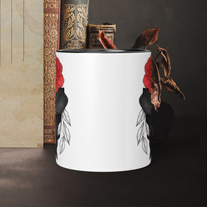 Bat and Peonies - Ceramic Mug