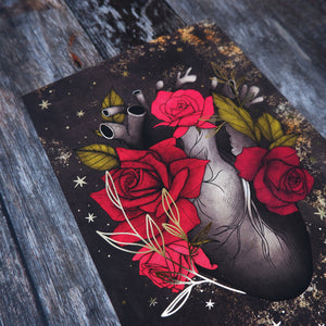 Black Heart - Foil Art Print