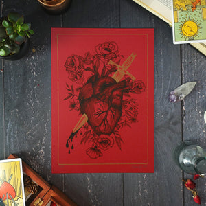 Bleeding Heart - A4 Risograph Print