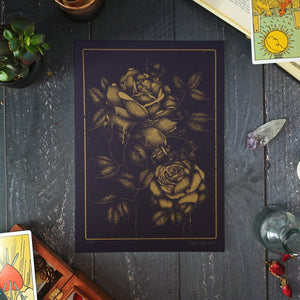 Bleeding Roses - A4 Risograph Print