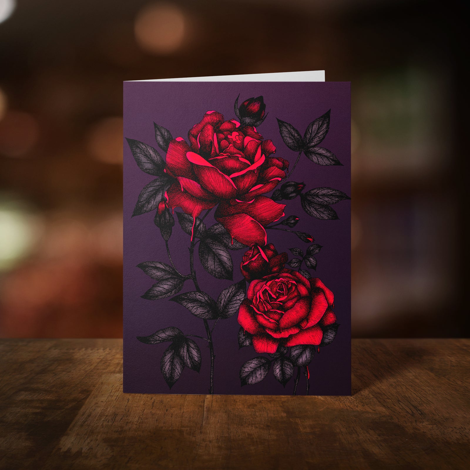 Bleeding Roses - Greeting Card