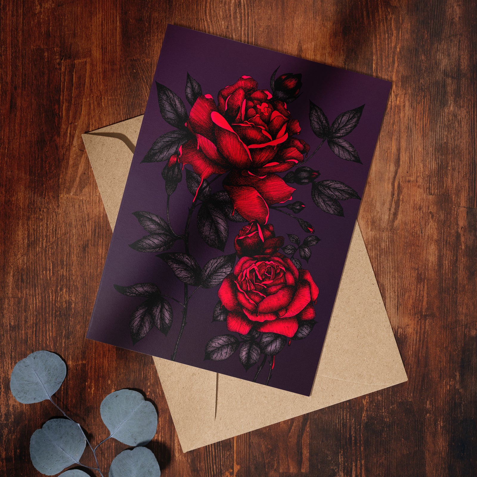 Bleeding Roses - Greeting Card