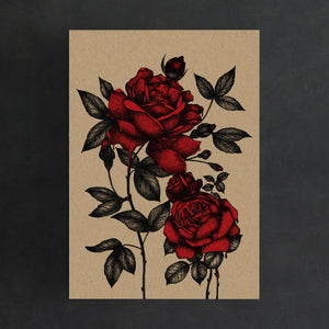 Bleeding Roses - Kraft Art Print