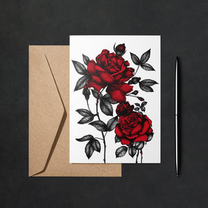 Bleeding Roses - Greeting Card