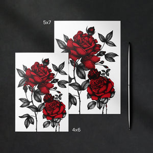 Bleeding Roses - Mohawk Fine Art Postcard