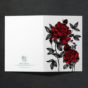 Bleeding Roses - Greeting Card