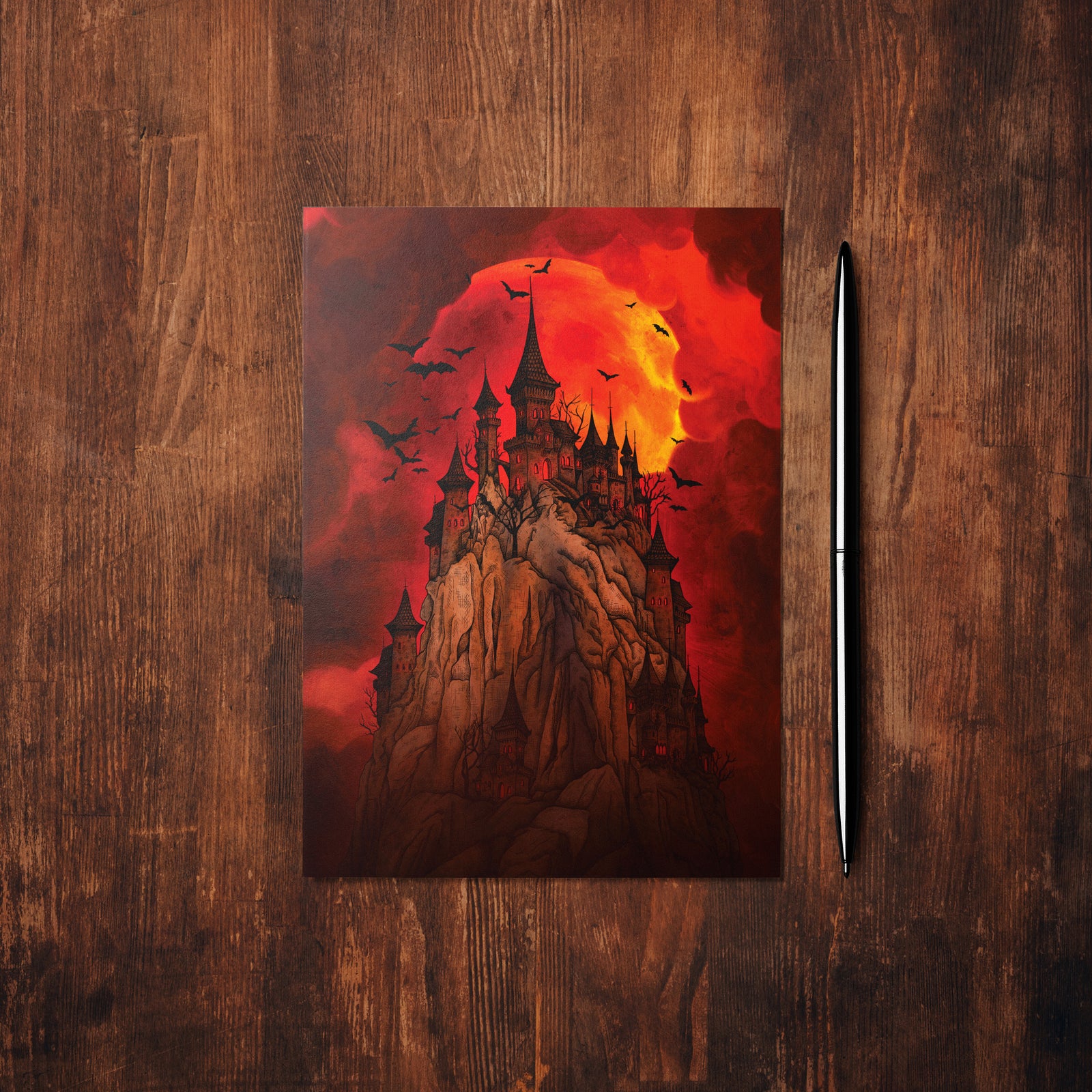 Blood Moon - Glossy Fine Art Postcard
