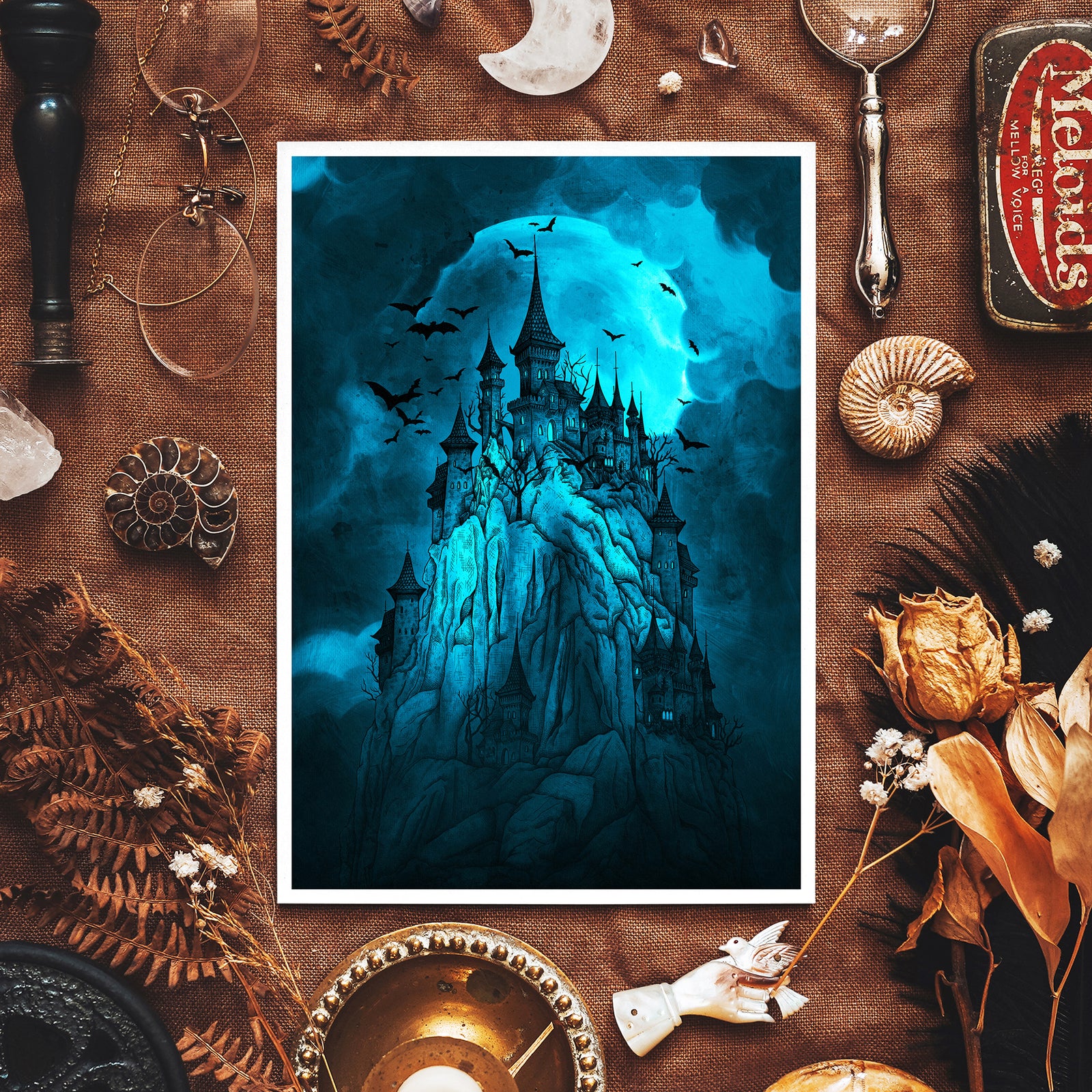 Blue Moon Castle - Giclée Art Print
