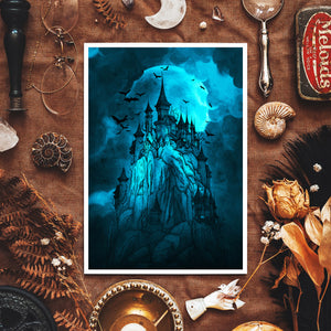 Blue Moon Castle - Giclée Art Print
