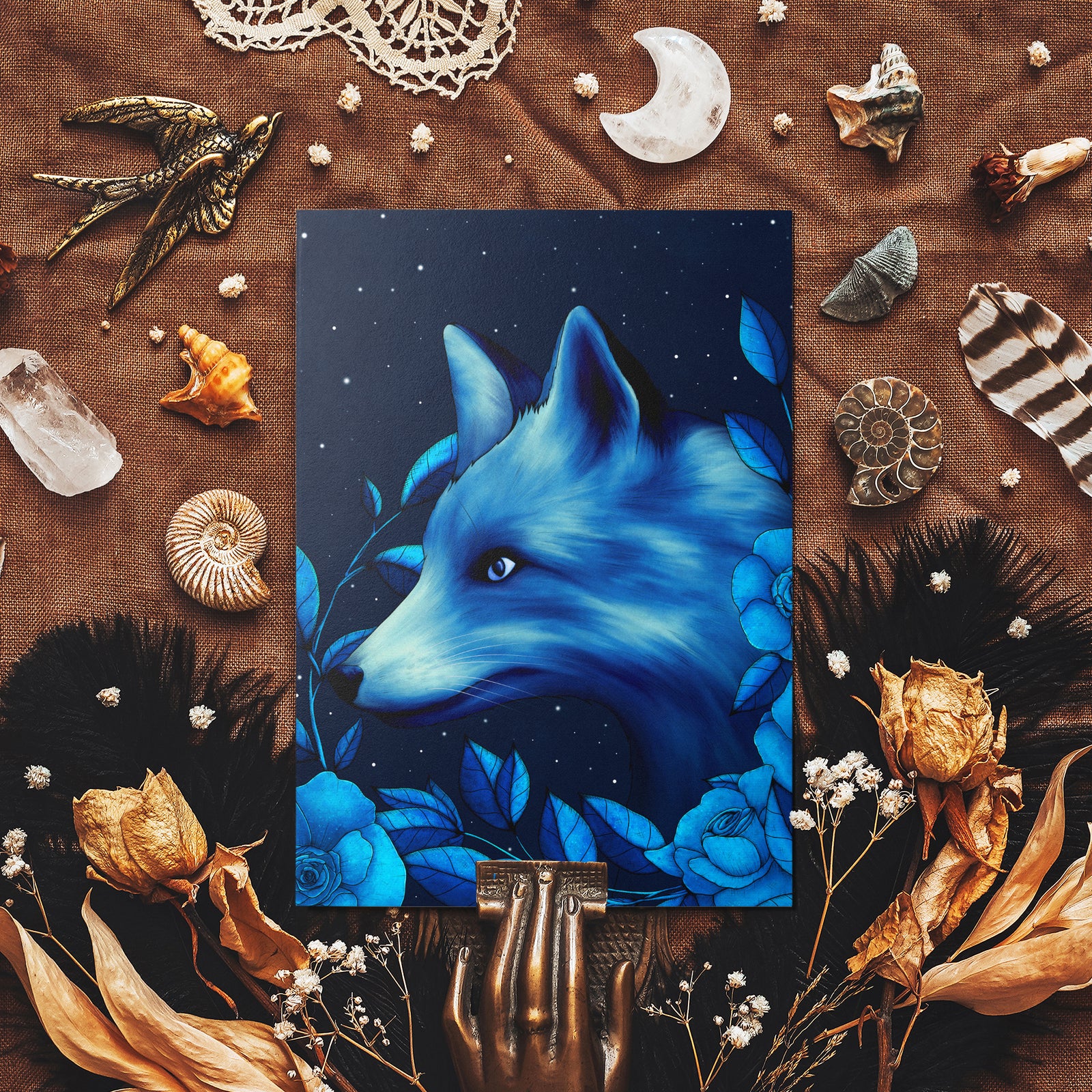 Celestial Fox - Glossy Fine Art Postcard