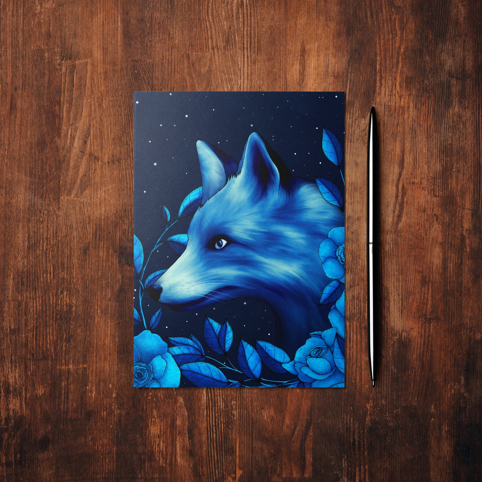 Celestial Fox - Glossy Fine Art Postcard