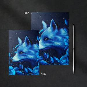 Celestial Fox - Glossy Fine Art Postcard