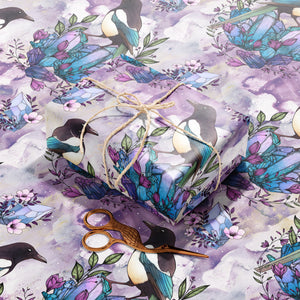 Crystal Magpies Gift Wrapping Paper