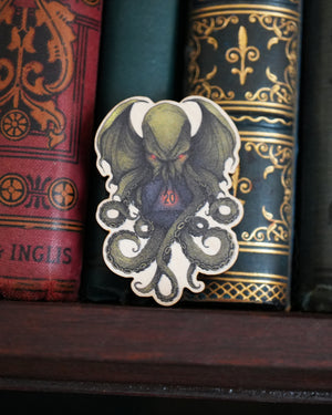 Cthulhu D20 - Wooden Pin Badge