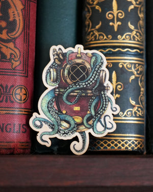 From the Depths - Wooden Pin Badge