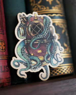From the Depths - Wooden Pin Badge