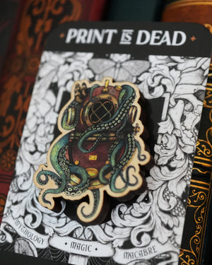 From the Depths - Wooden Pin Badge