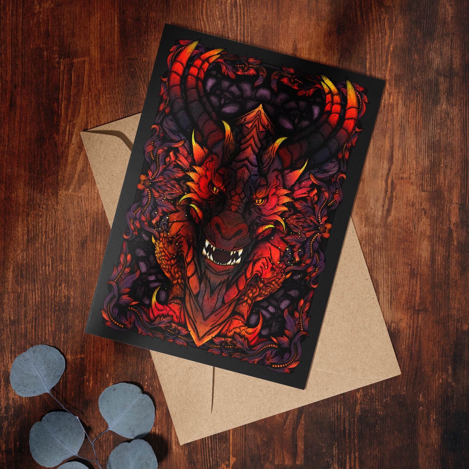 Ember Dragon - Greeting Card