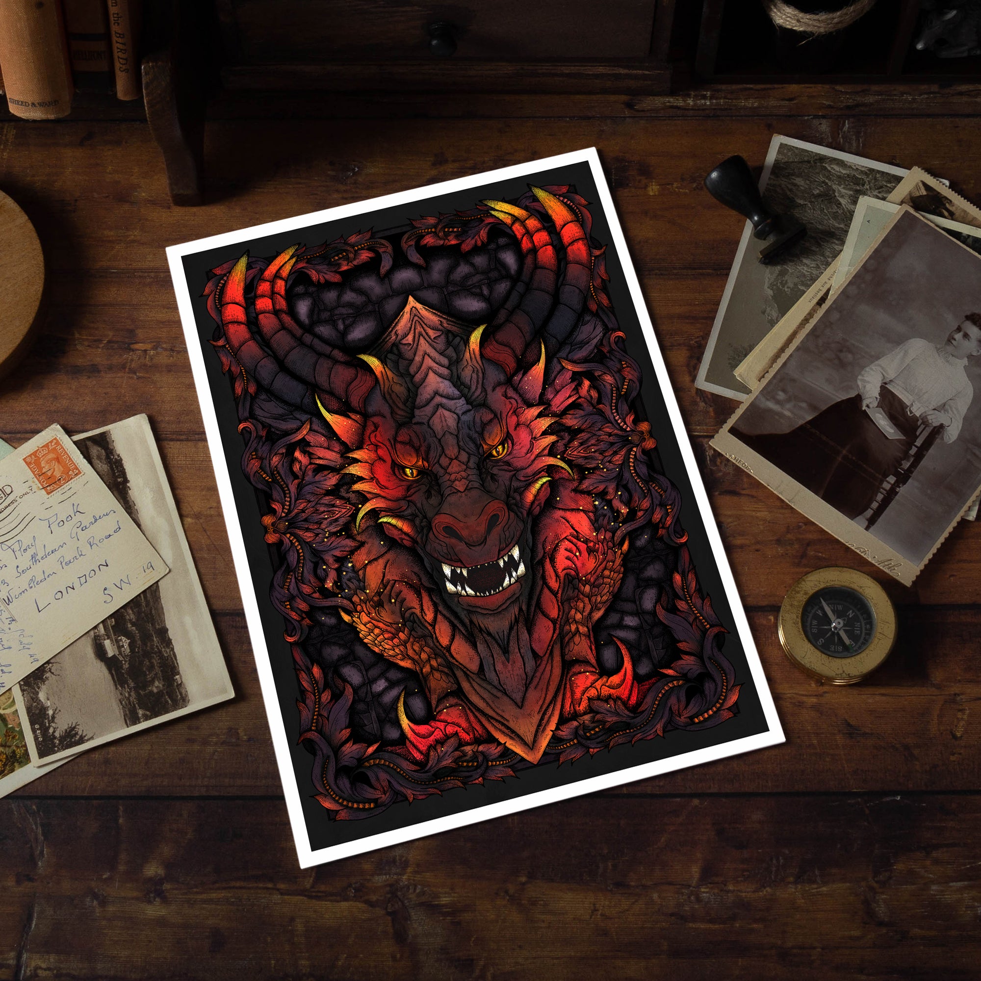 Ember Dragon - Giclée Art Print