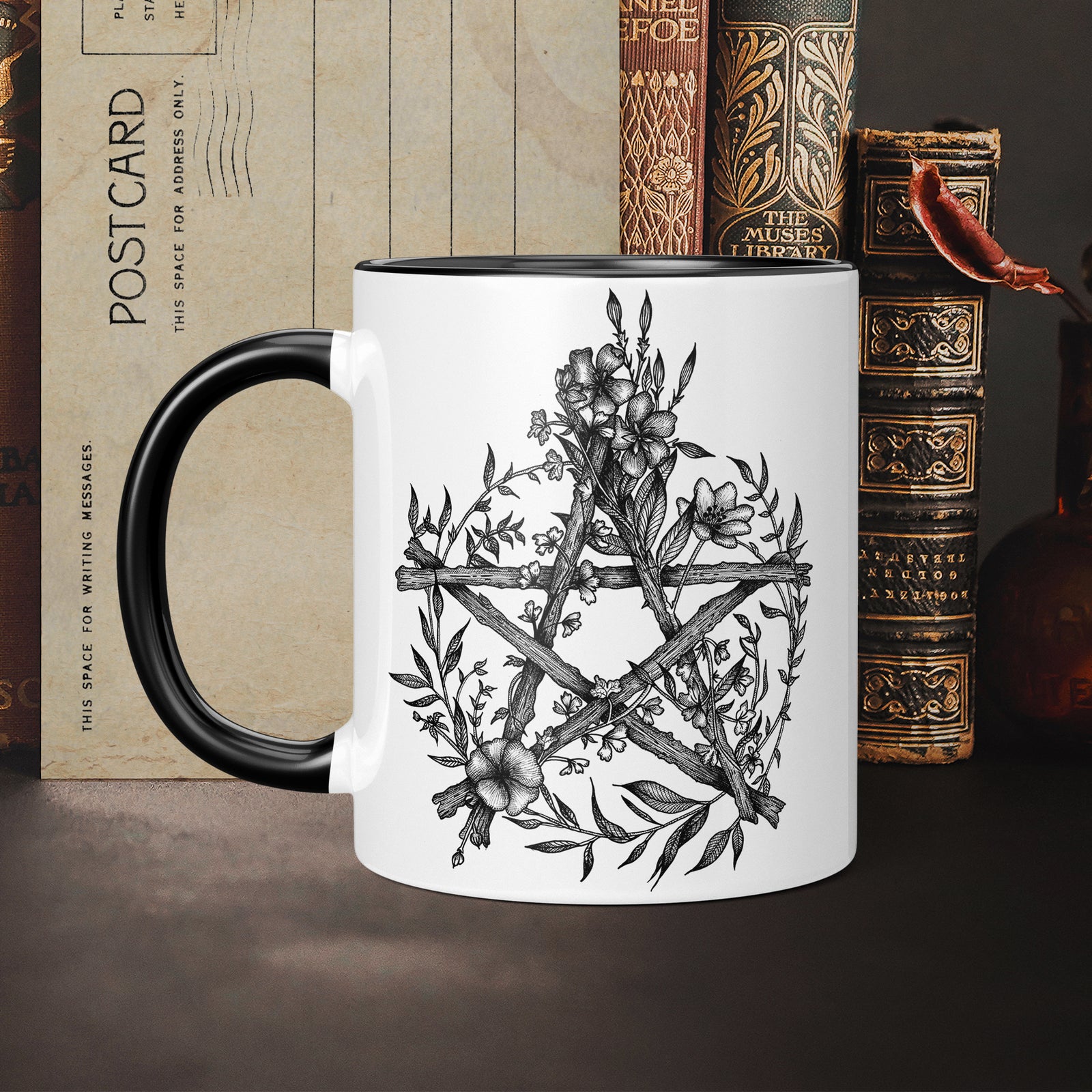 Floral Pentacle - Ceramic Mug