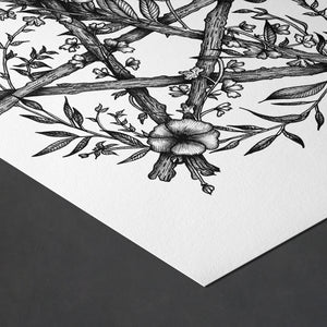 Floral Pentacle - Giclée Art Print