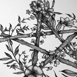 Floral Pentacle - Giclée Art Print