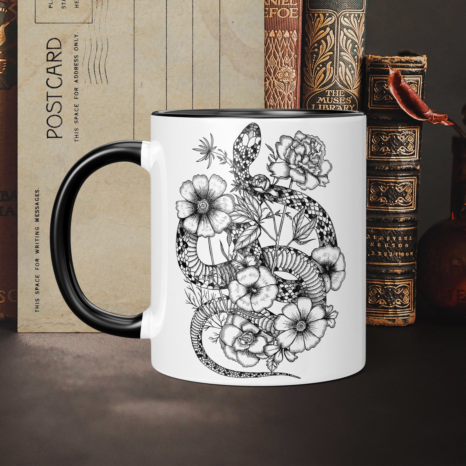 Floral Snake - Ceramic Mug