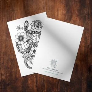 Floral Snake - Mohawk Fine Art Postcard