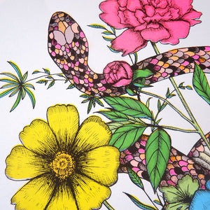 Floral Snake - A3 Risograph Print
