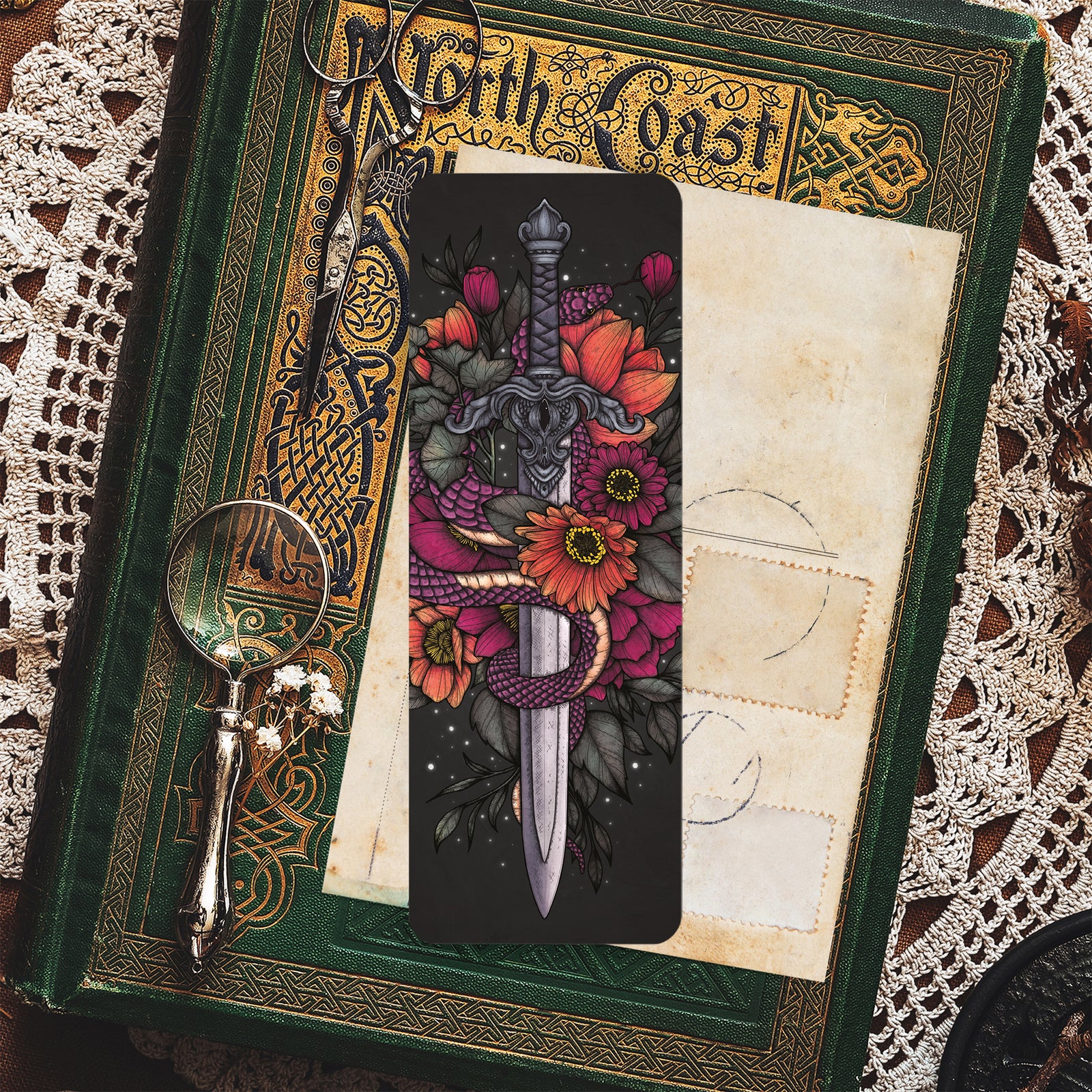 Sword & Blooms - Bookmark