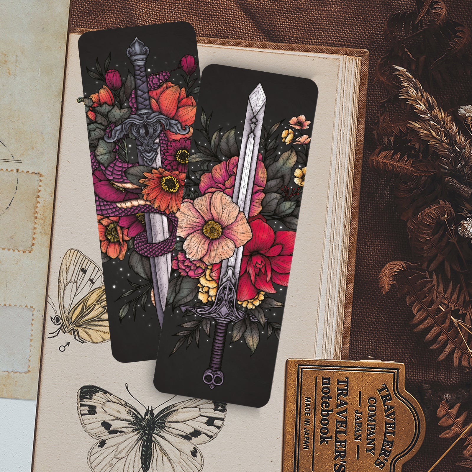 Sword & Blooms - Bookmark