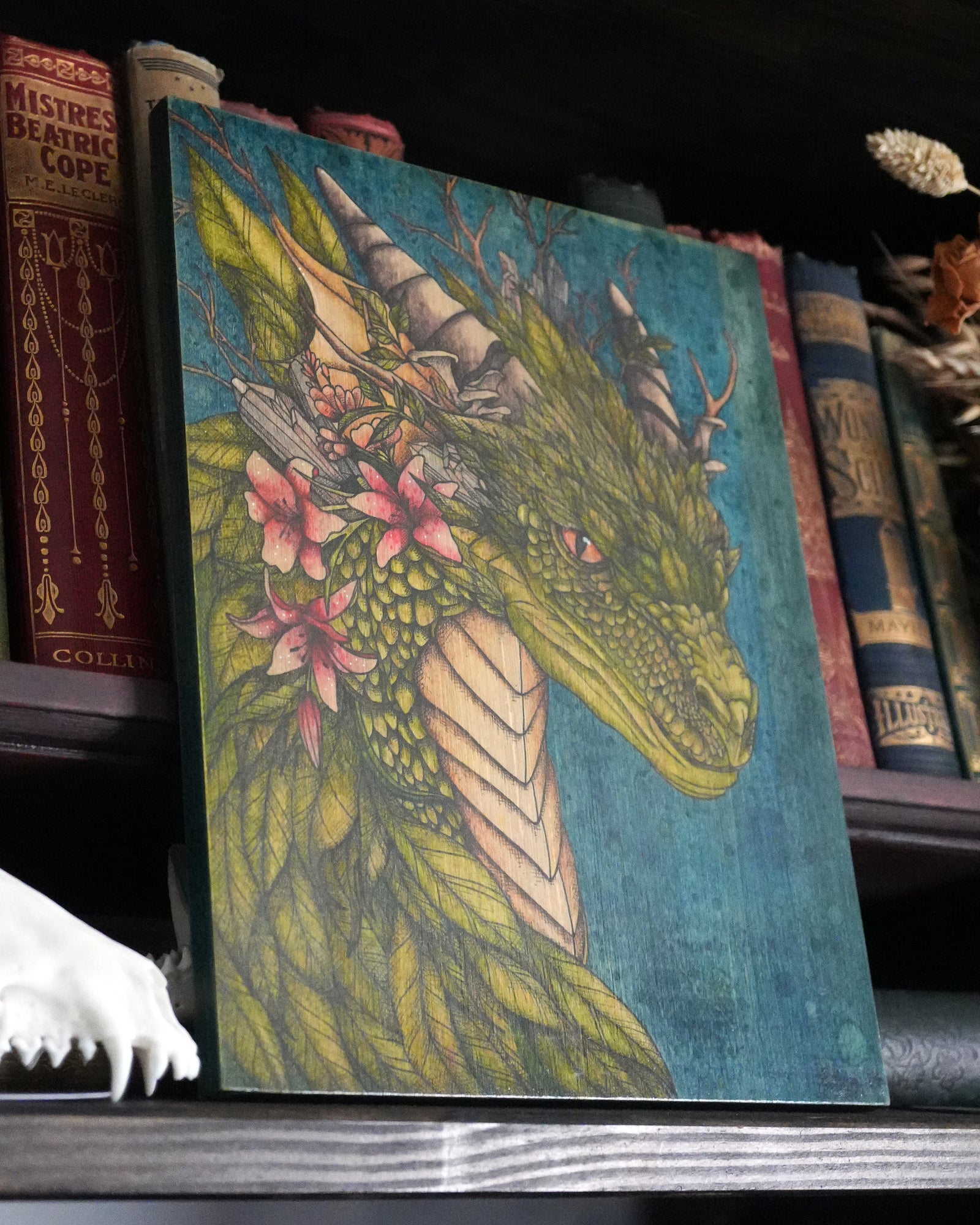 Forest Dragon Original Wood Art