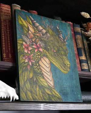 Forest Dragon Original Wood Art