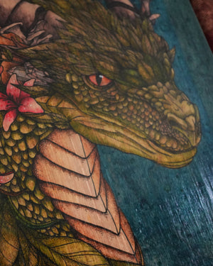 Forest Dragon Original Wood Art