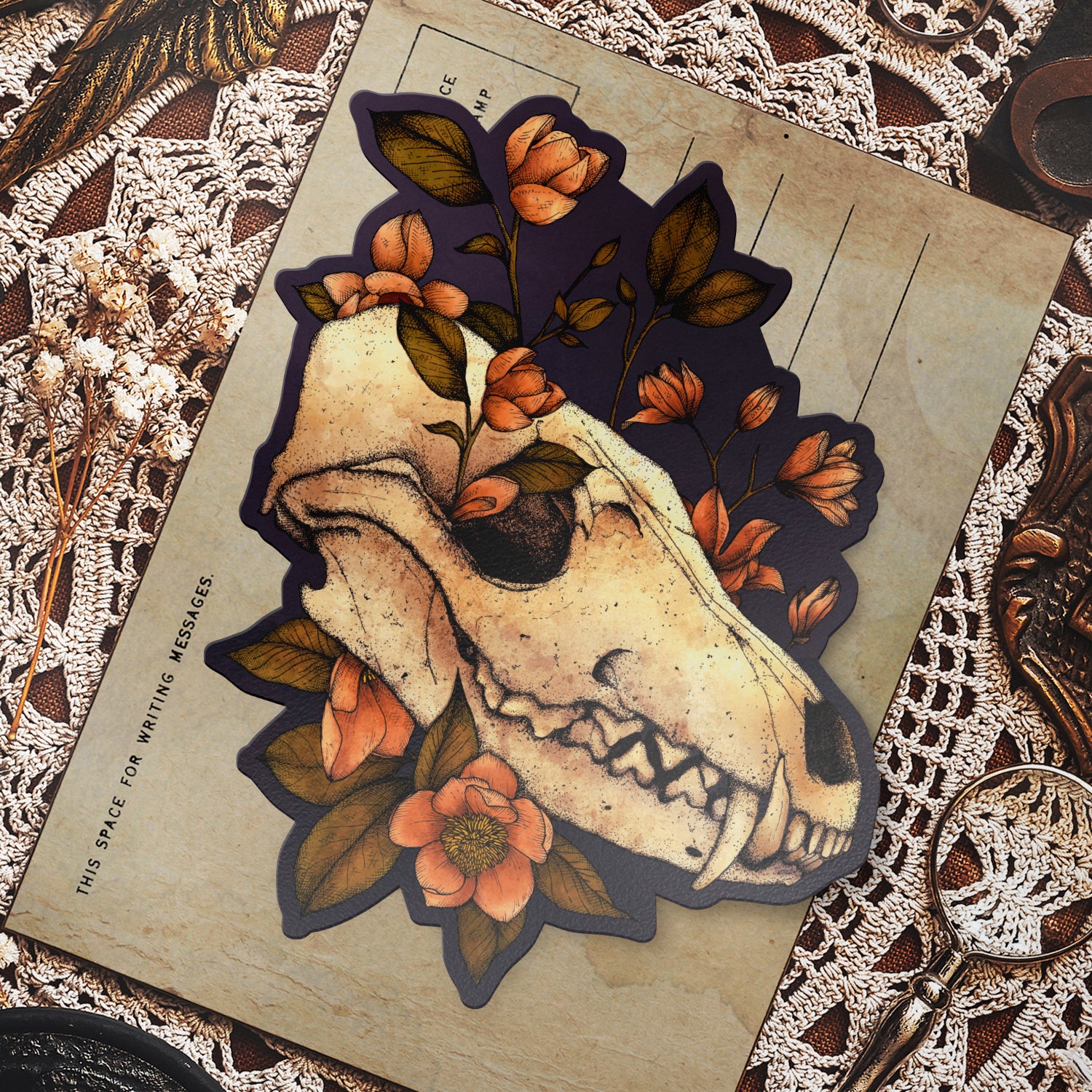 Fox Skull - Vinyl Sticker