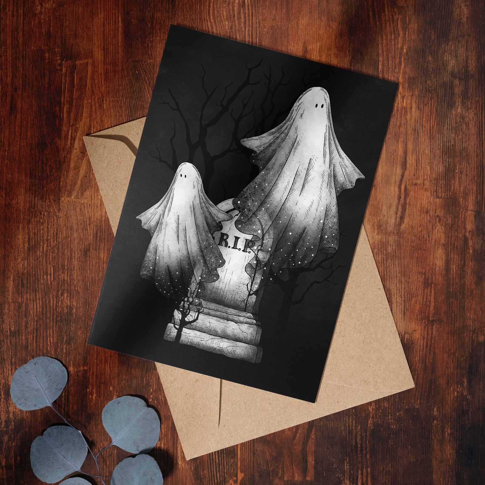 Ghost Duo - Greeting Card