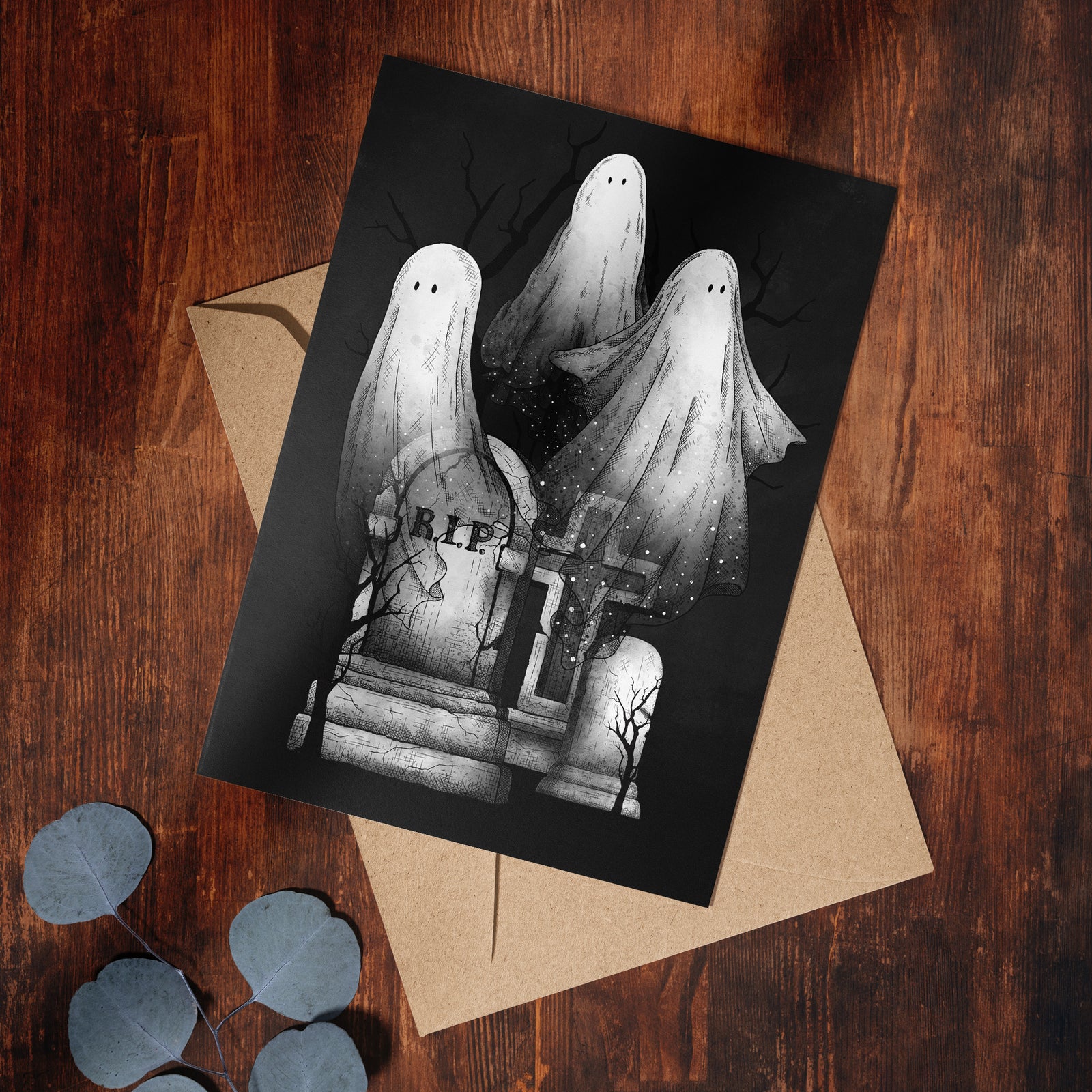 Ghost Family - Greeting Card