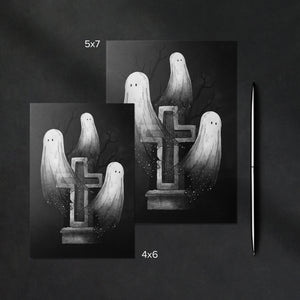Ghost Trio - Glossy Fine Art Postcard