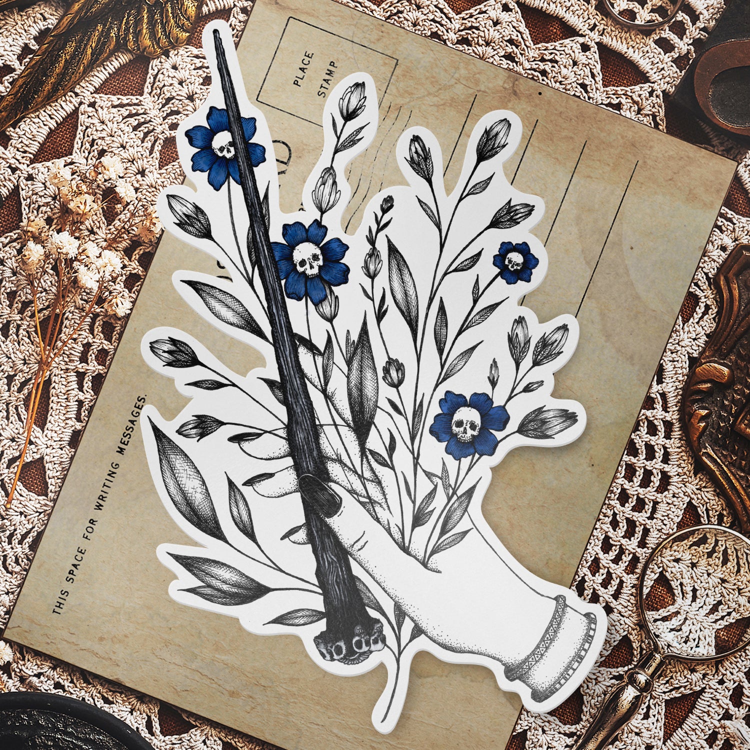 Gothic Wand - Vinyl Sticker